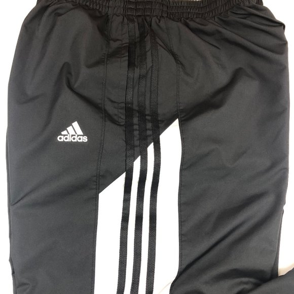 adidas 3 Logo Stripe Comfy Wind Pants with Mesh Lining Outdoor Gym - Picture 11 of 13